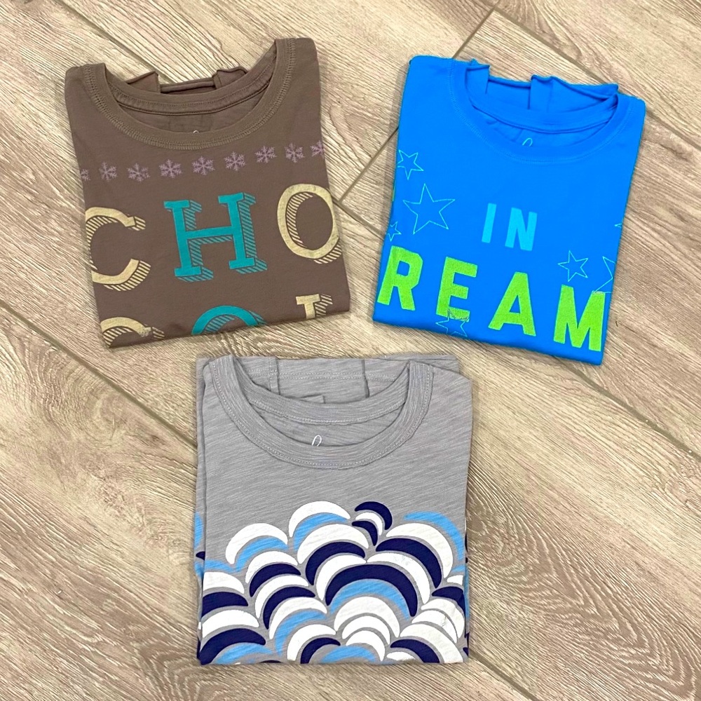 Set of 3 Peek Kids Long Sleeve T-shirts Sz 6 / 7